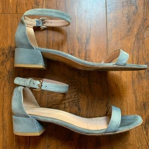 Stuart Weitzman jeans suede sandals size 8